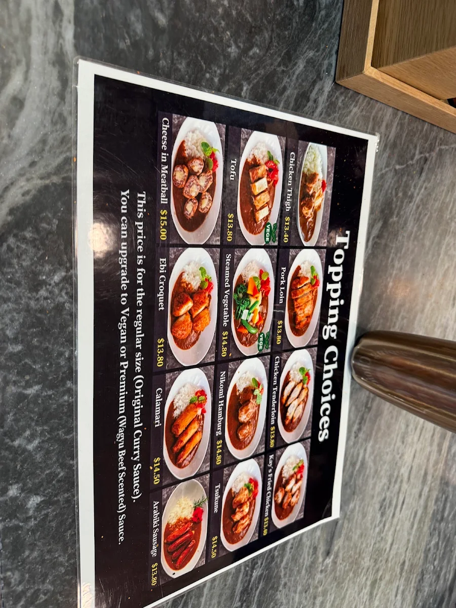 Menu, Hanaichi Sydney Central Plaza