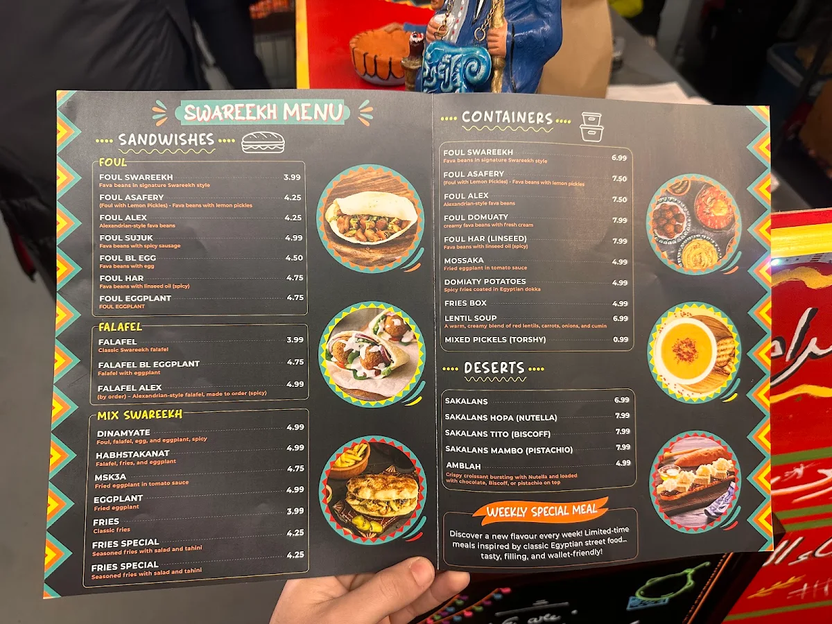 Menu, Swareekh LTD
