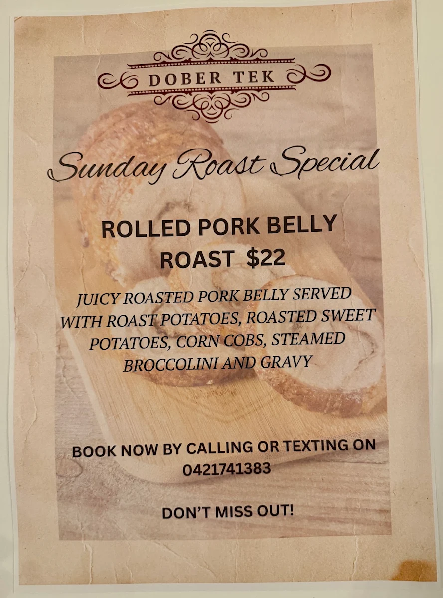Menu, Dober Tek