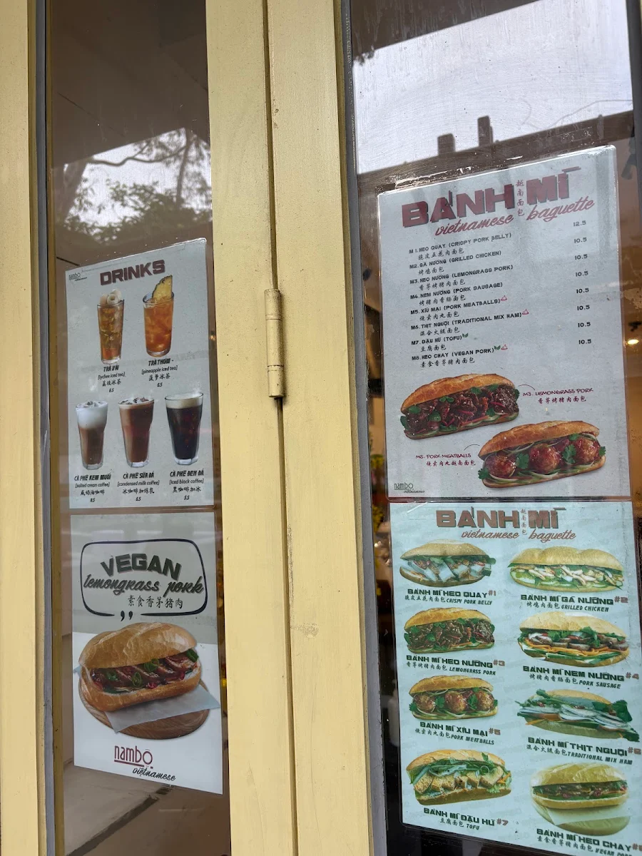Menu, NAMBO BOX HILL