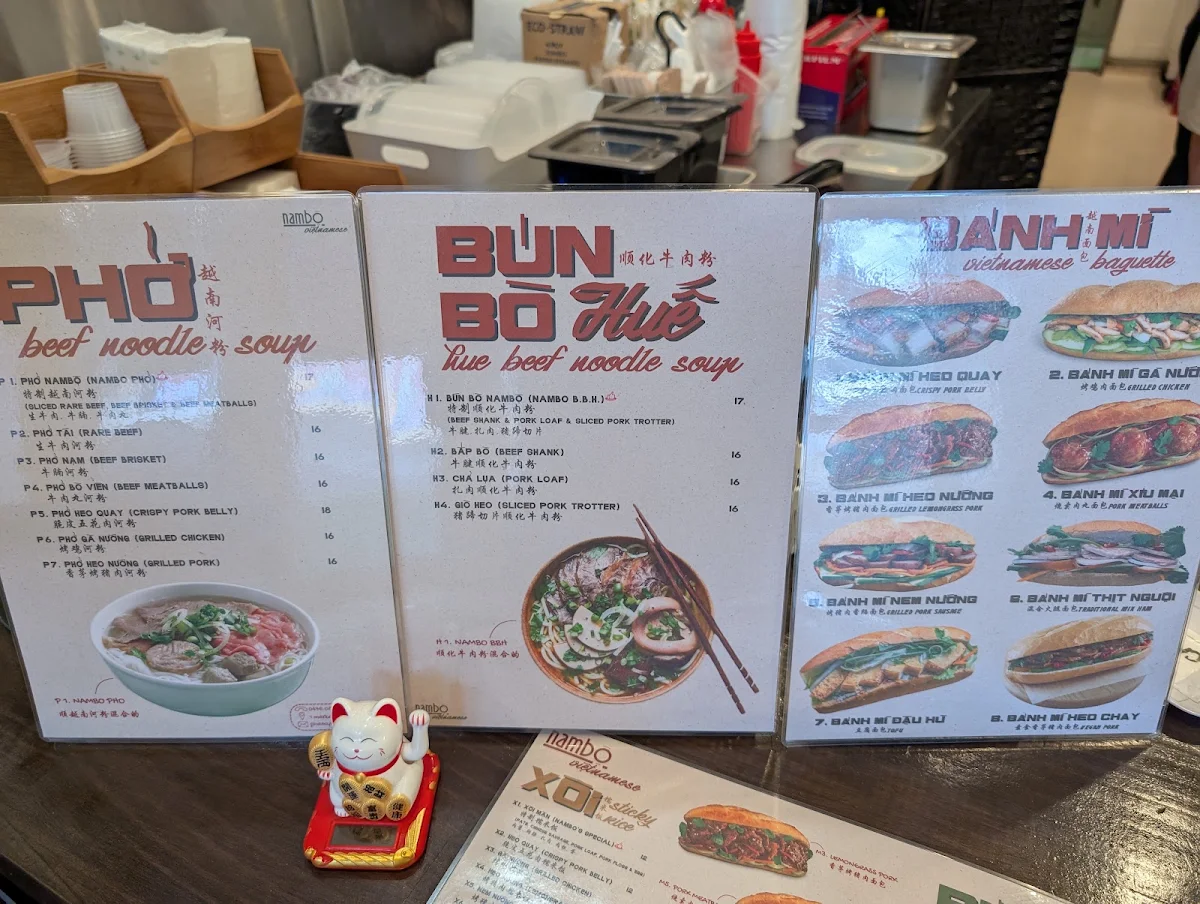 Menu, NAMBO BOX HILL