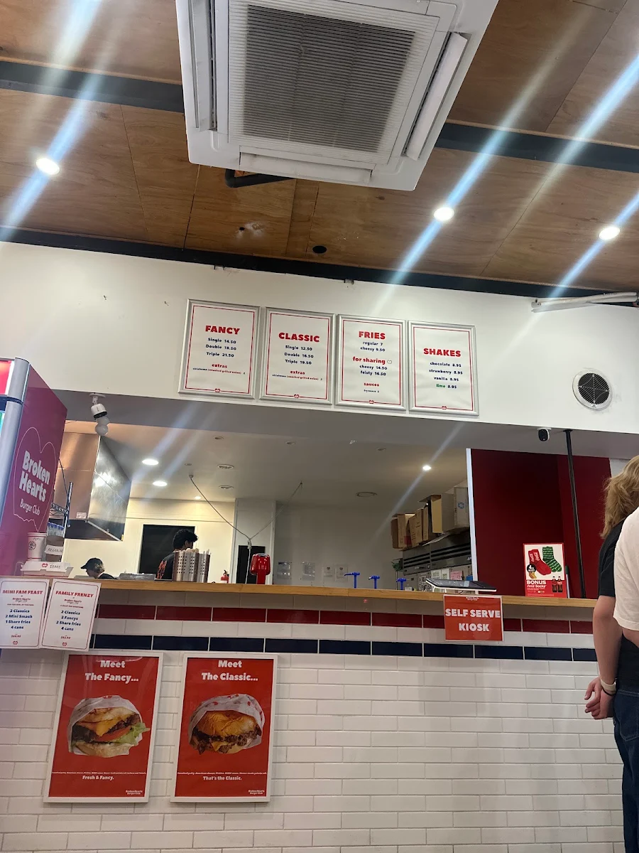 Menu, Broken Hearts Burger Club - Ashgrove