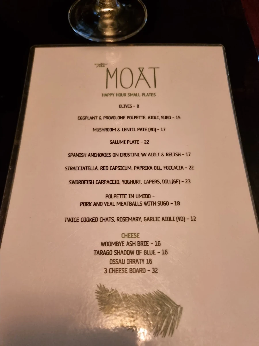 Menu, The Moat