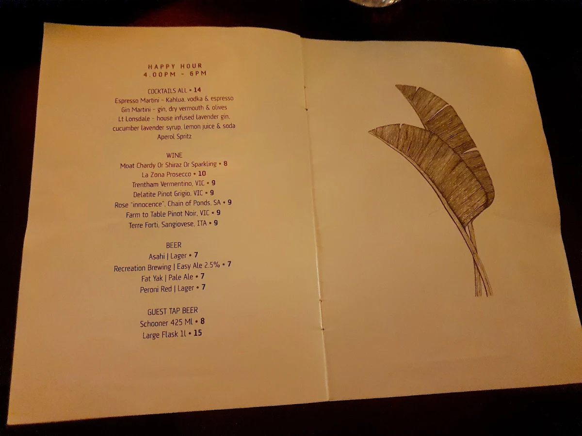 Menu, The Moat