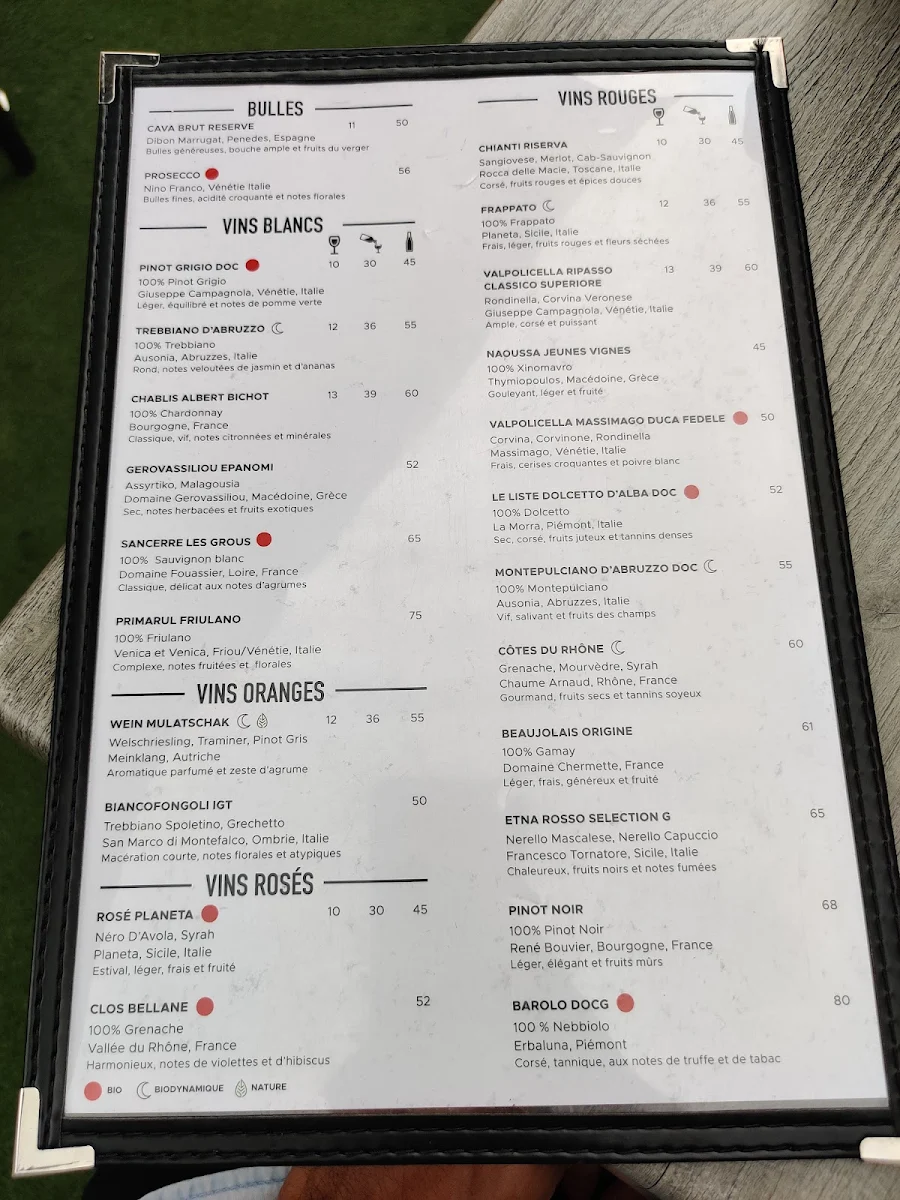 Menu, Pizzédélic Mont-Royal