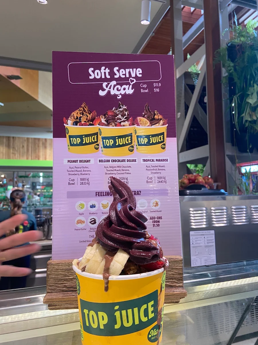 Menu, Top Juice Rouse Hill