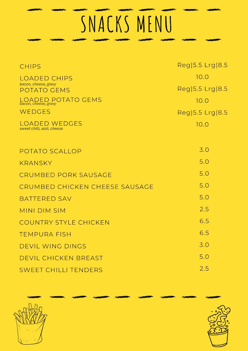 Menu, Brew Espresso Depot