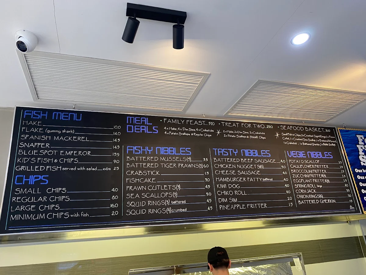 Menu, Koi Japanese Fish & Chips