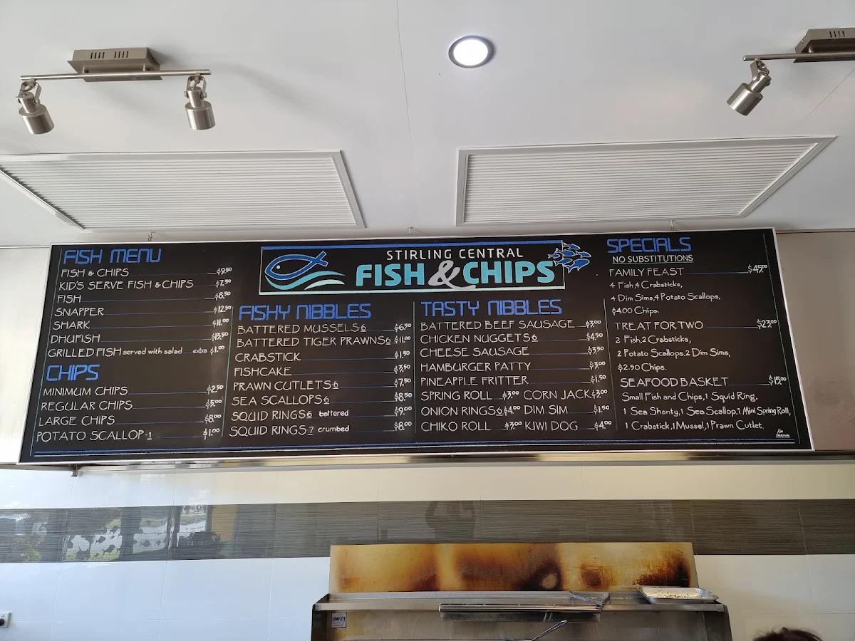Menu, Koi Japanese Fish & Chips