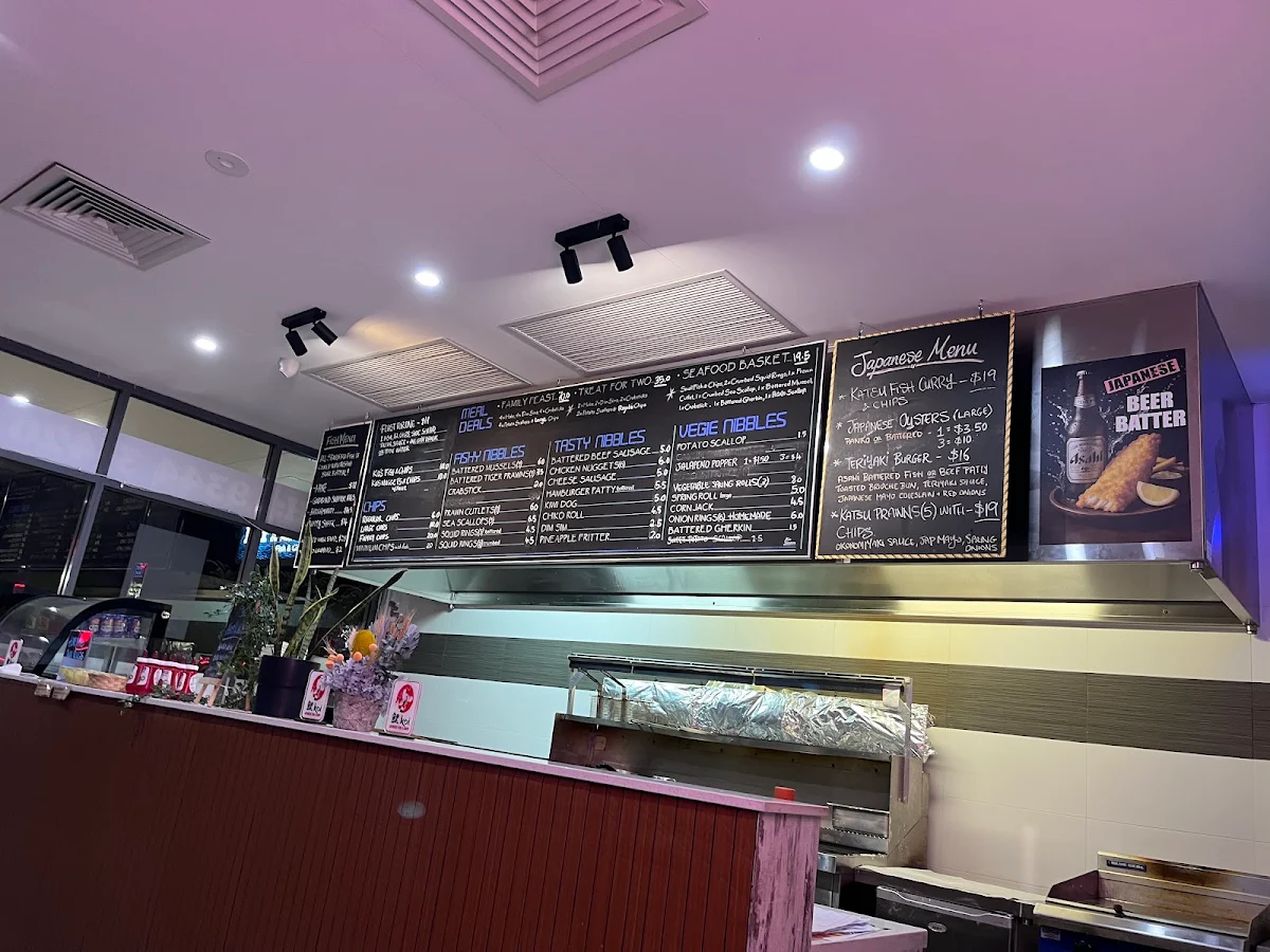 Menu, Koi Japanese Fish & Chips