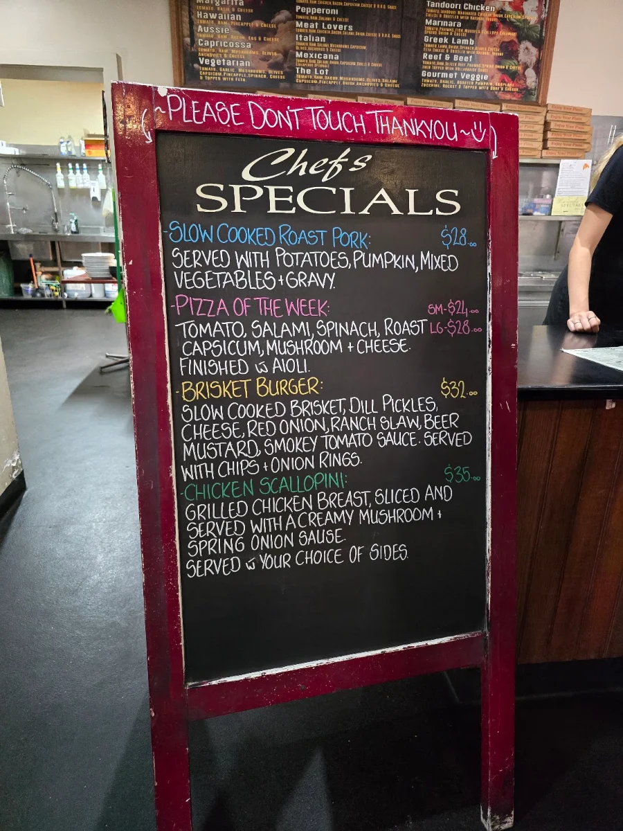 Menu, Criterion Hotel