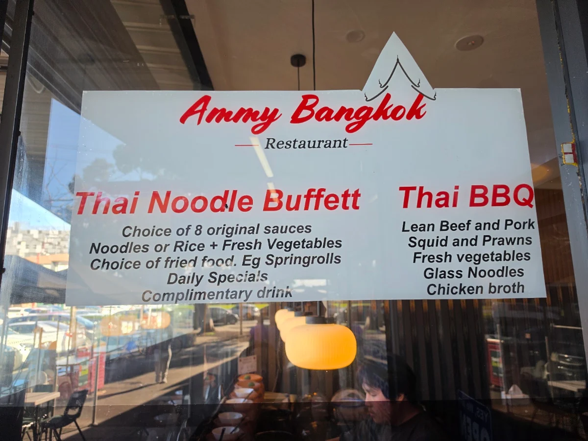Menu, Ammy Bangkok Restaurant