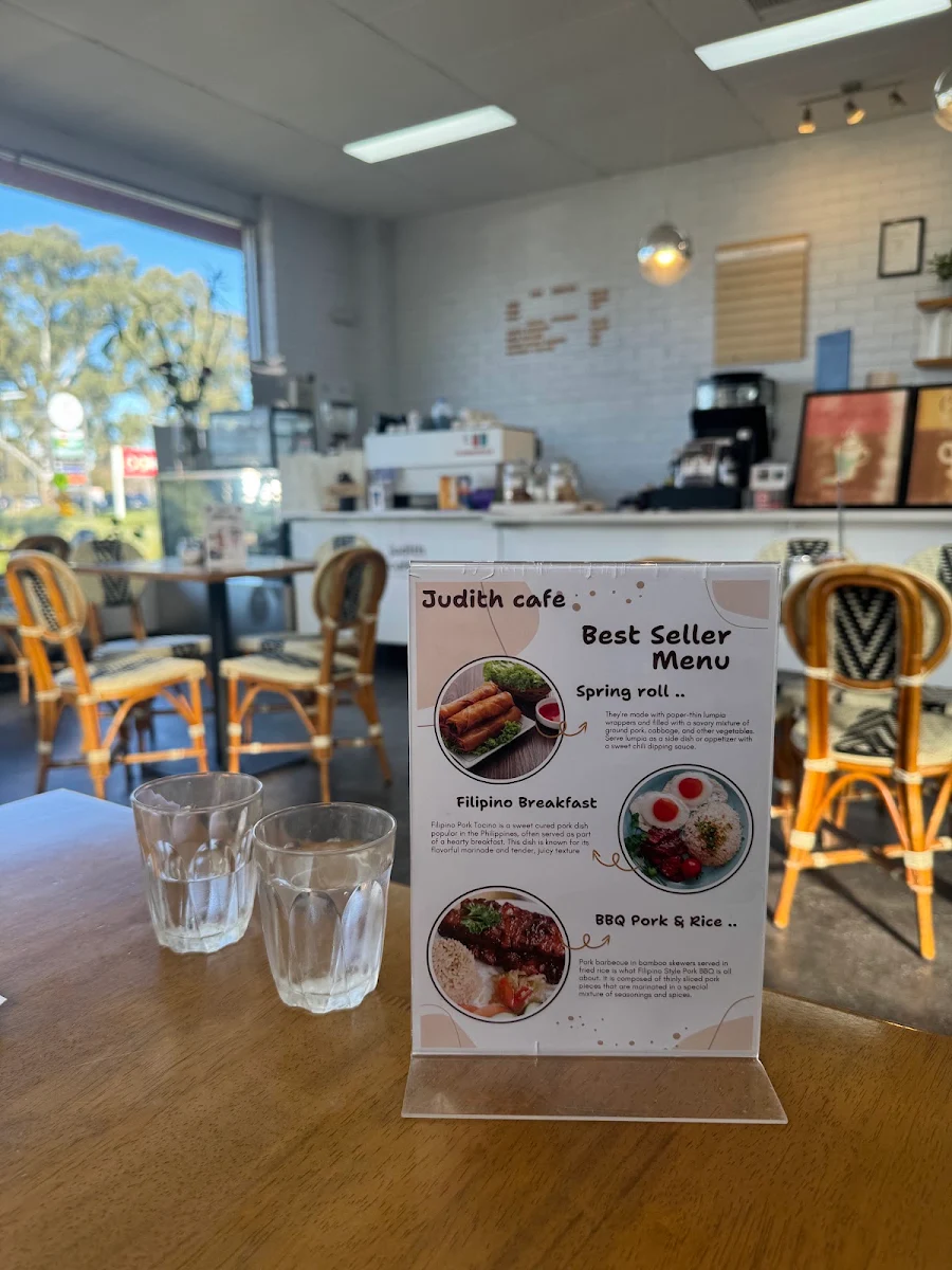 Menu, Judith’s Cafe