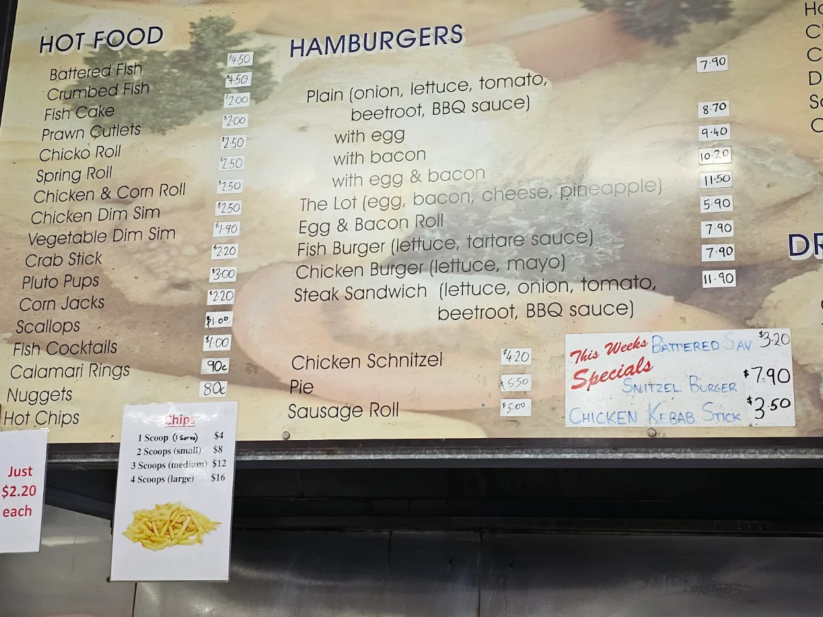 Menu, Hallani's