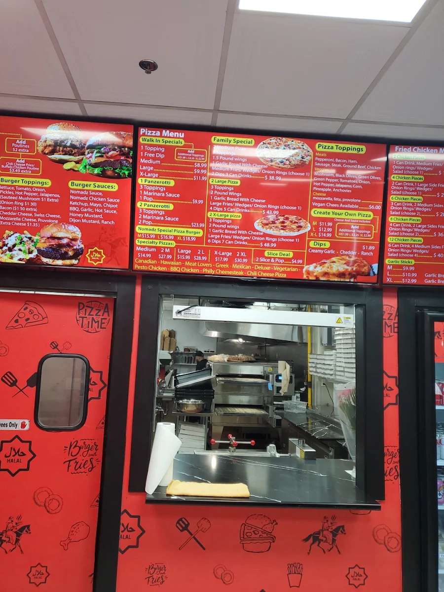 Menu, Nomadz Grill N' Pie