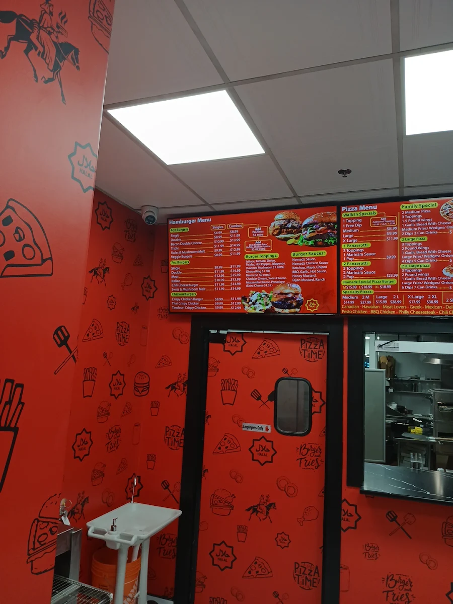 Menu, Nomadz Grill N' Pie
