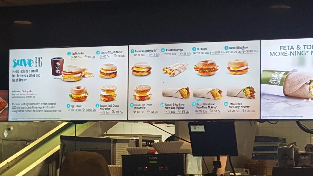 Menu, McDonald's