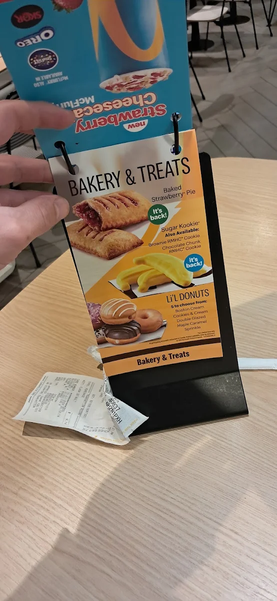 Menu, McDonald's
