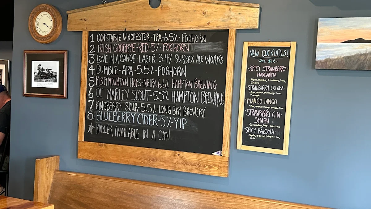 Menu, Old Molly's Bar