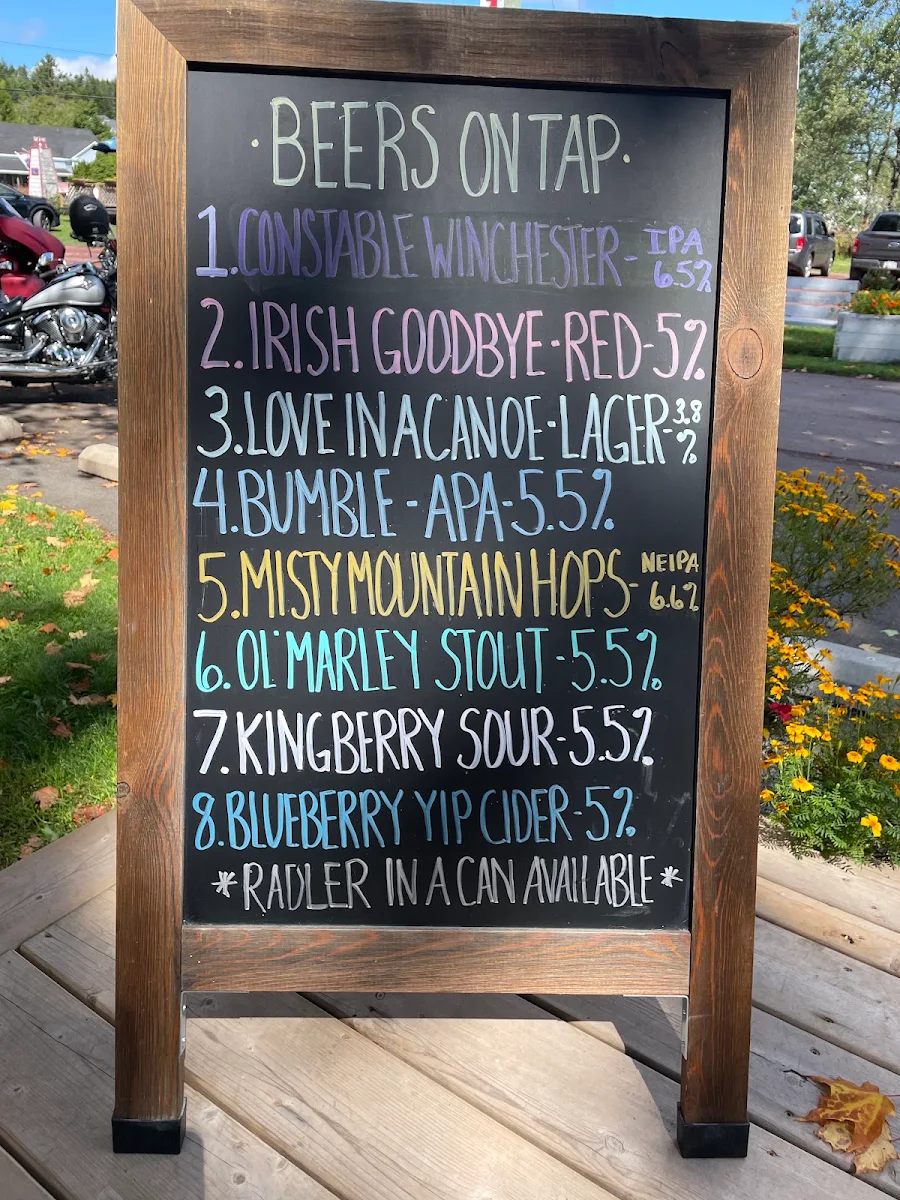 Menu, Old Molly's Bar