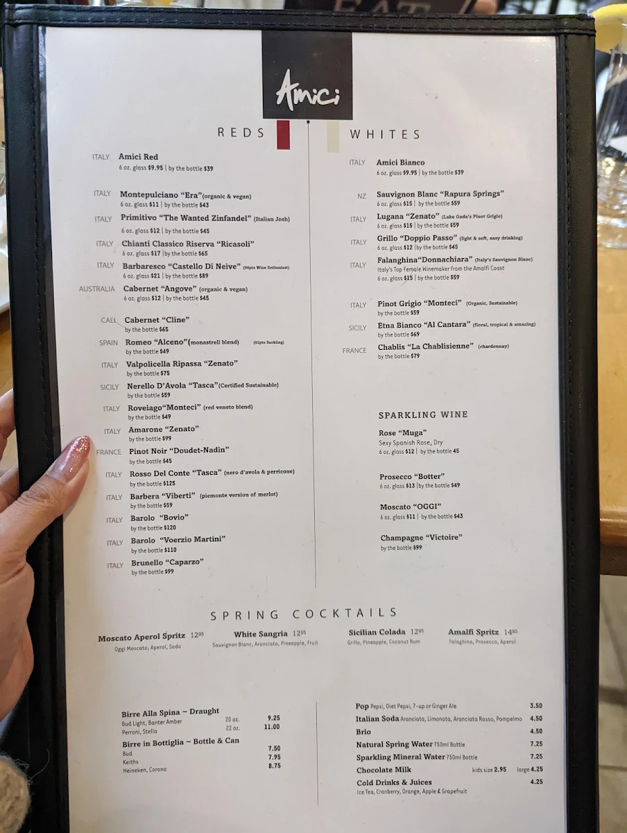 Menu, Amici