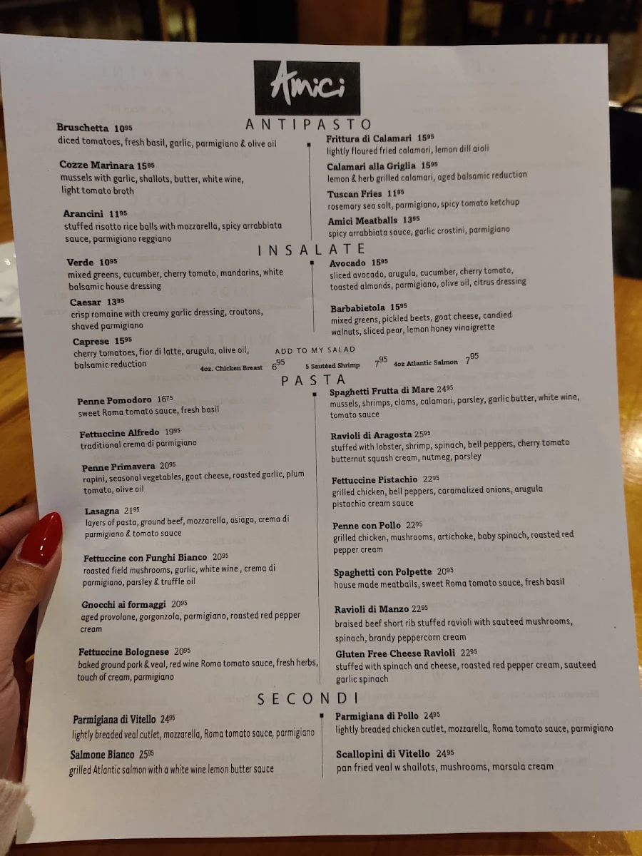 Menu, Amici