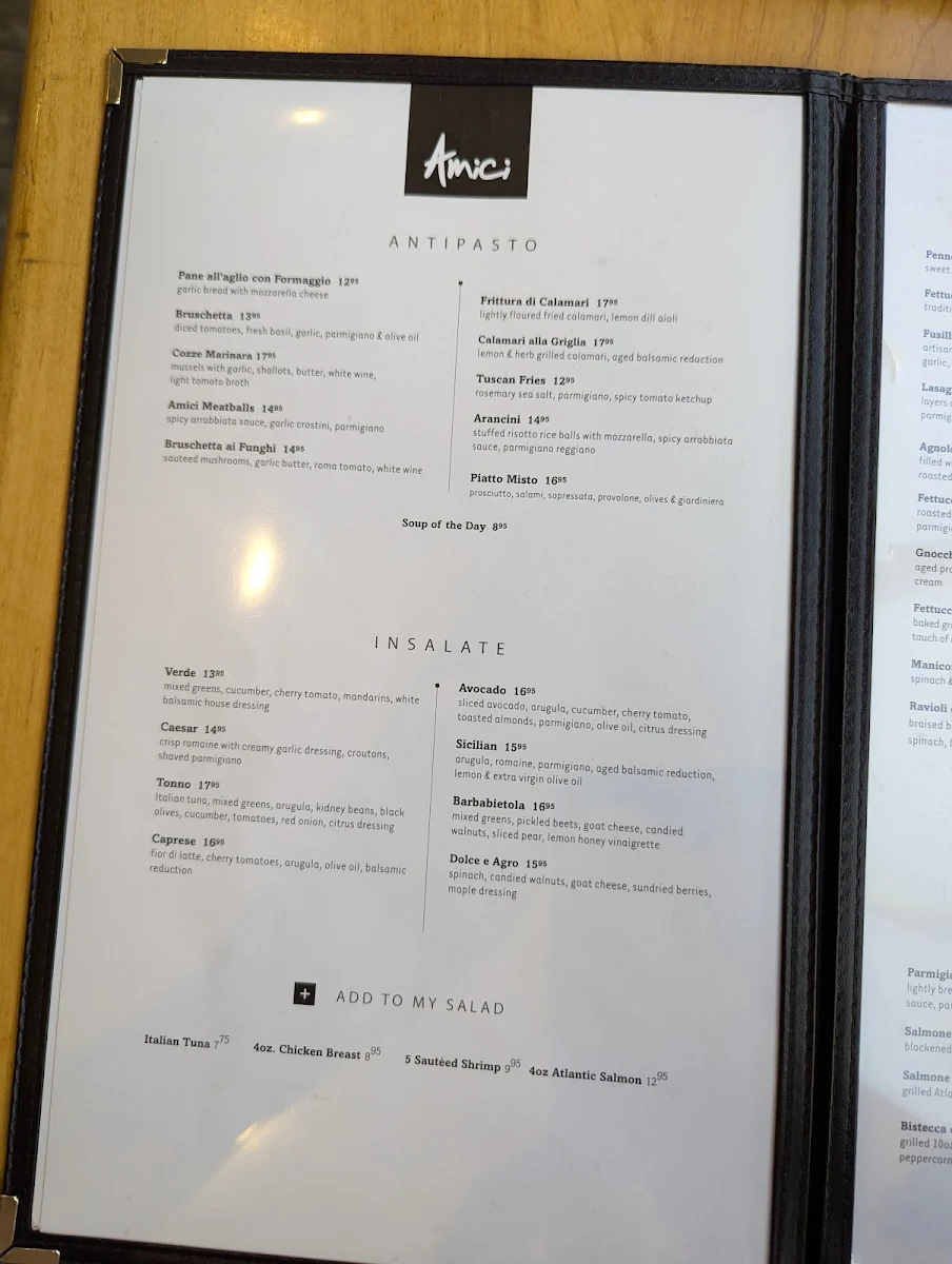 Menu, Amici