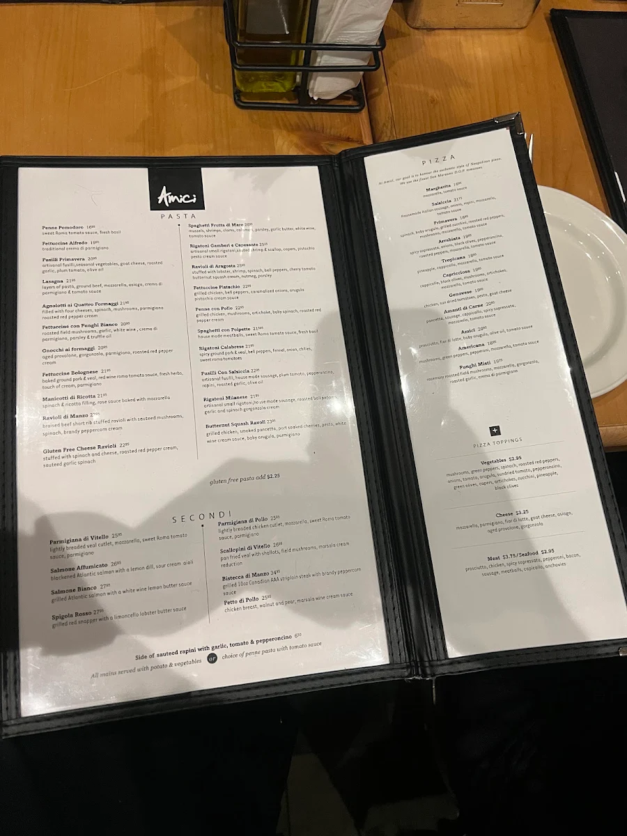 Menu, Amici