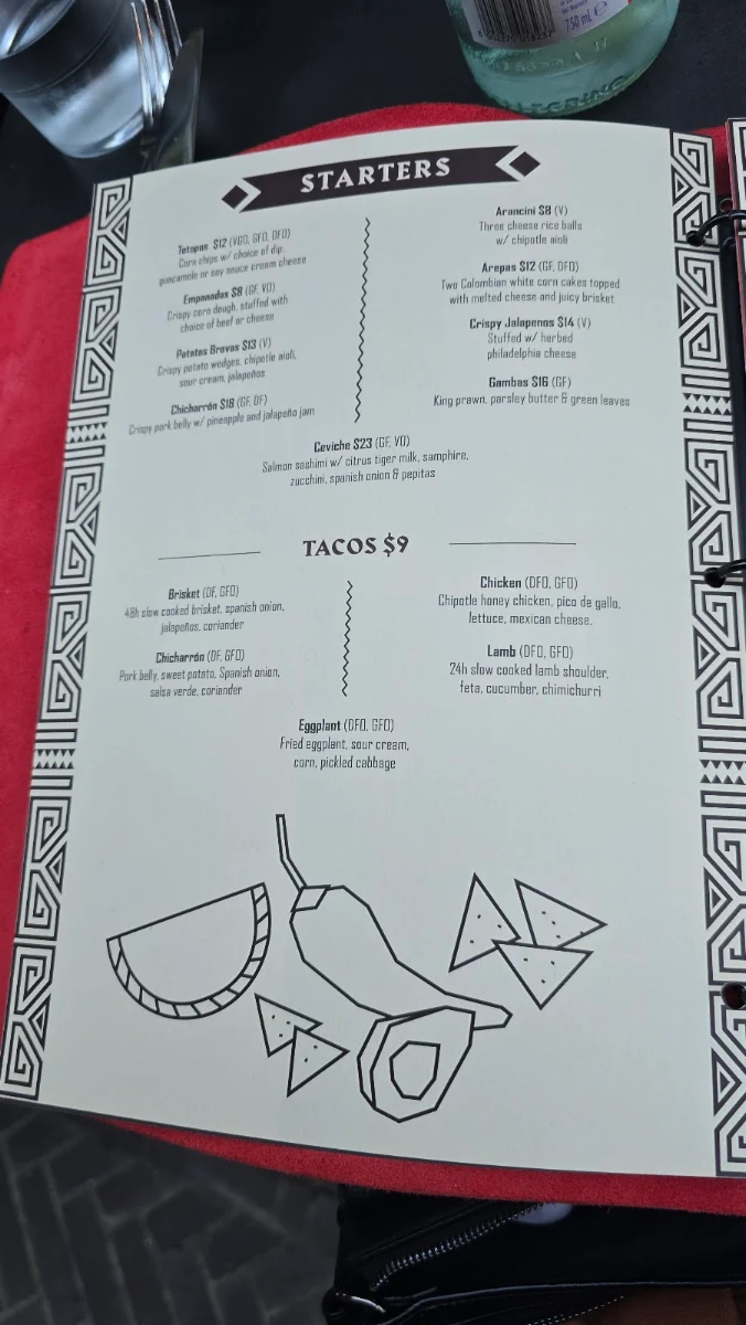 Menu, Spice Alley
