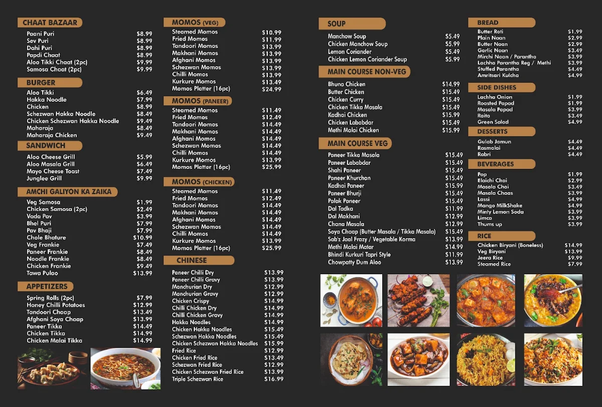 Menu, Mumbai Xpress