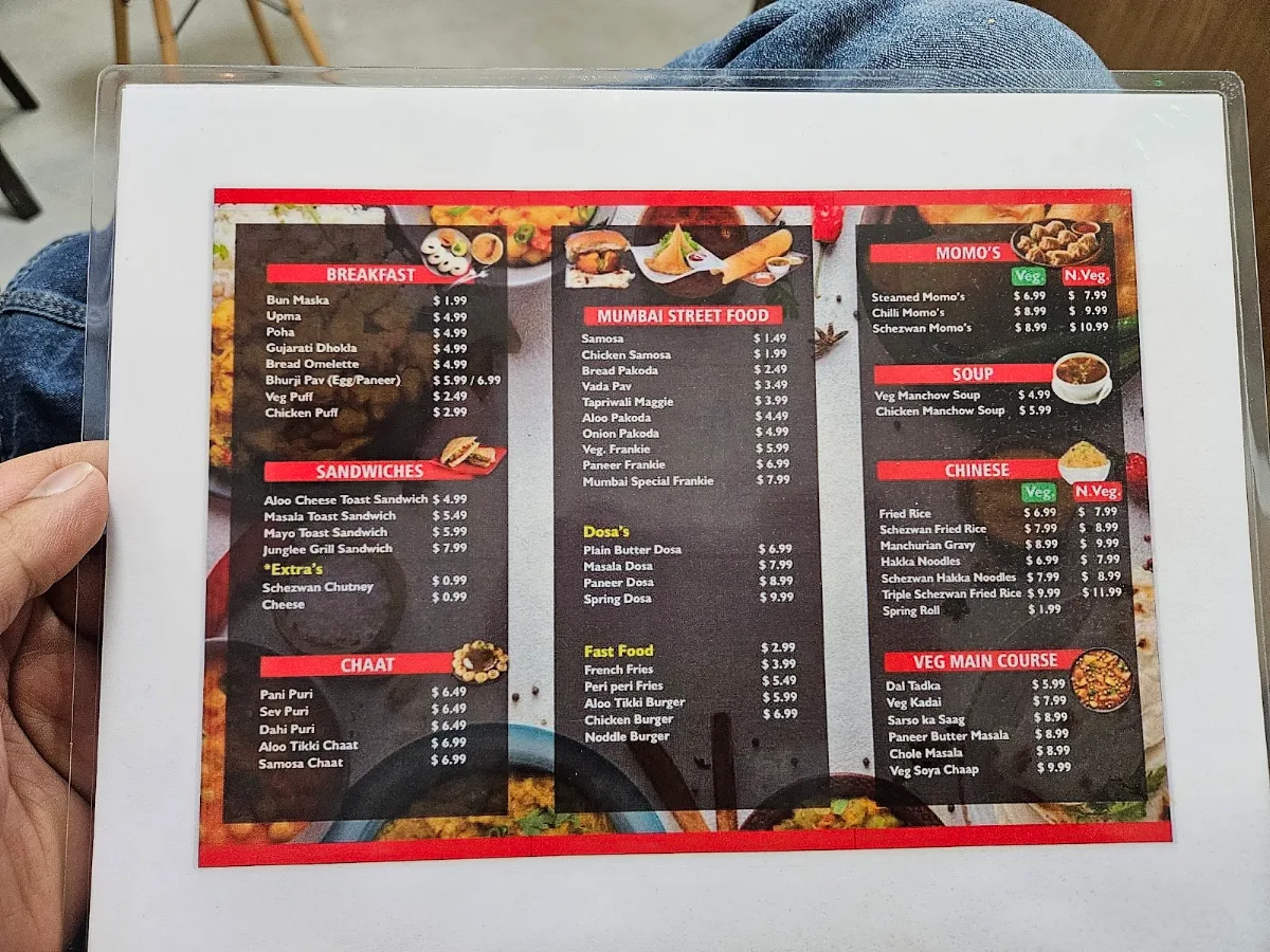 Menu, Mumbai Xpress