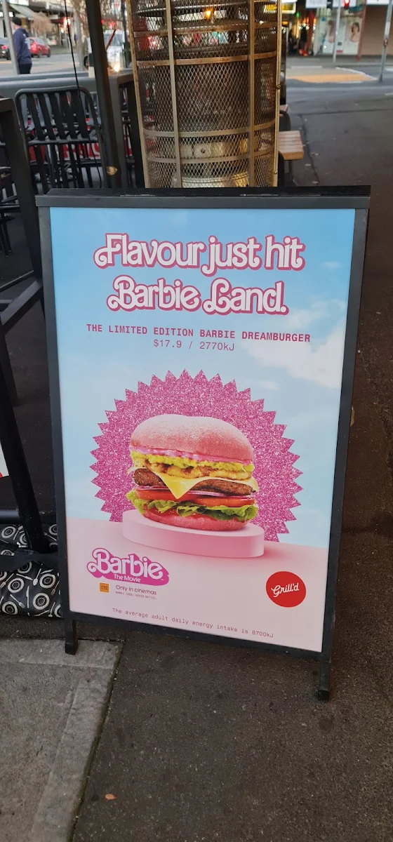 Menu, Grill'd Burgers - Flinders Lane