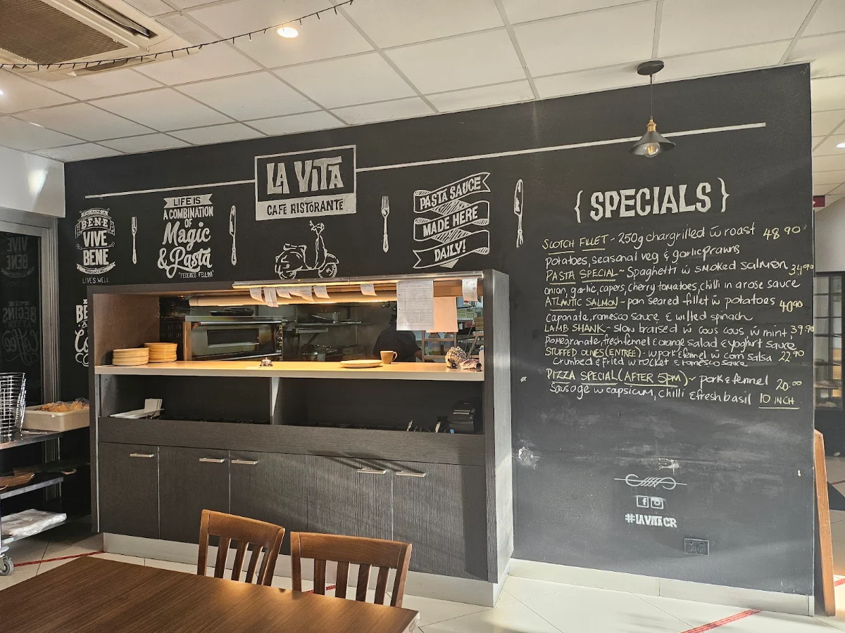 Menu, La Vita Ristorante Cafe