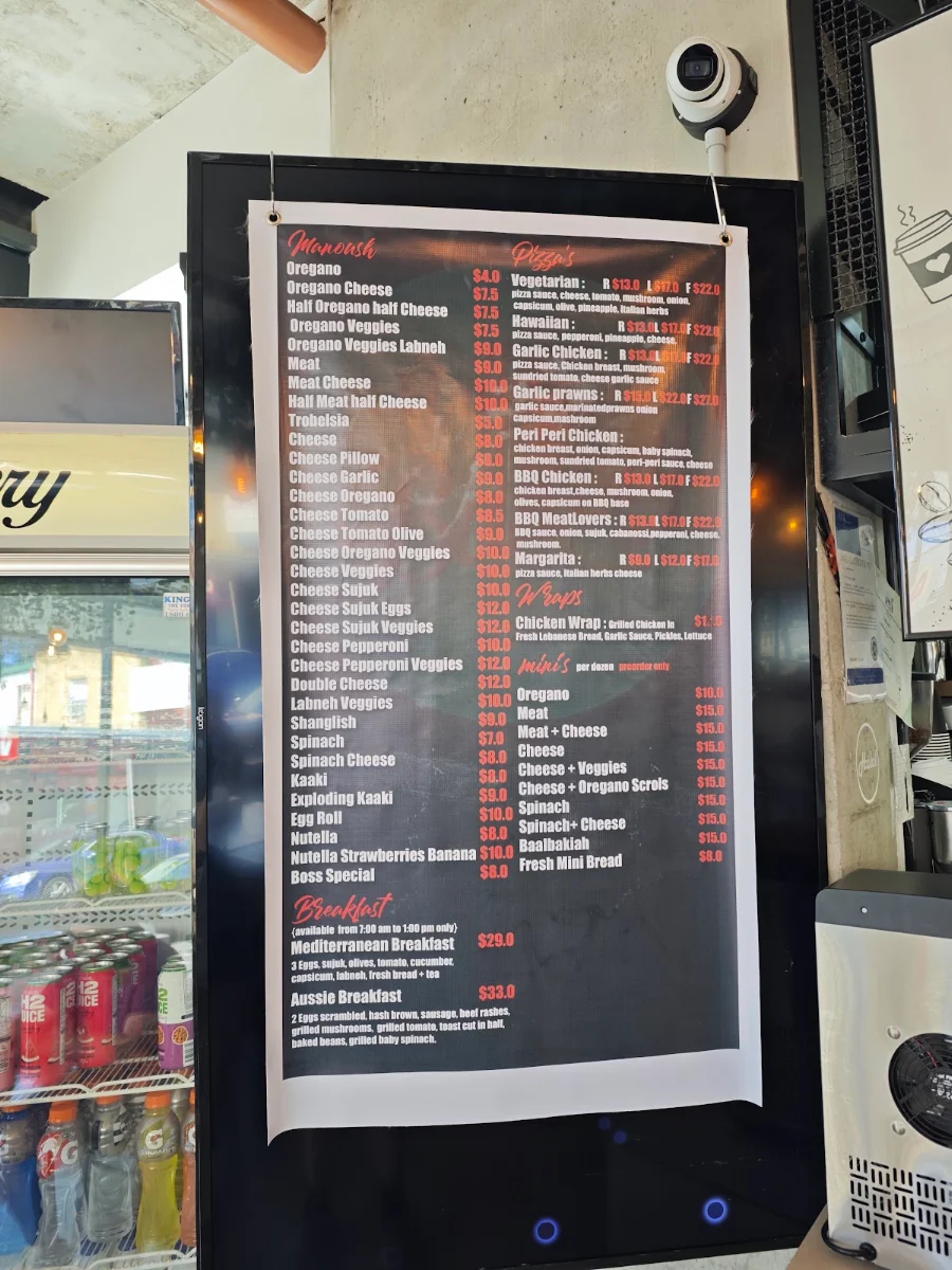 Menu, Villa bakery