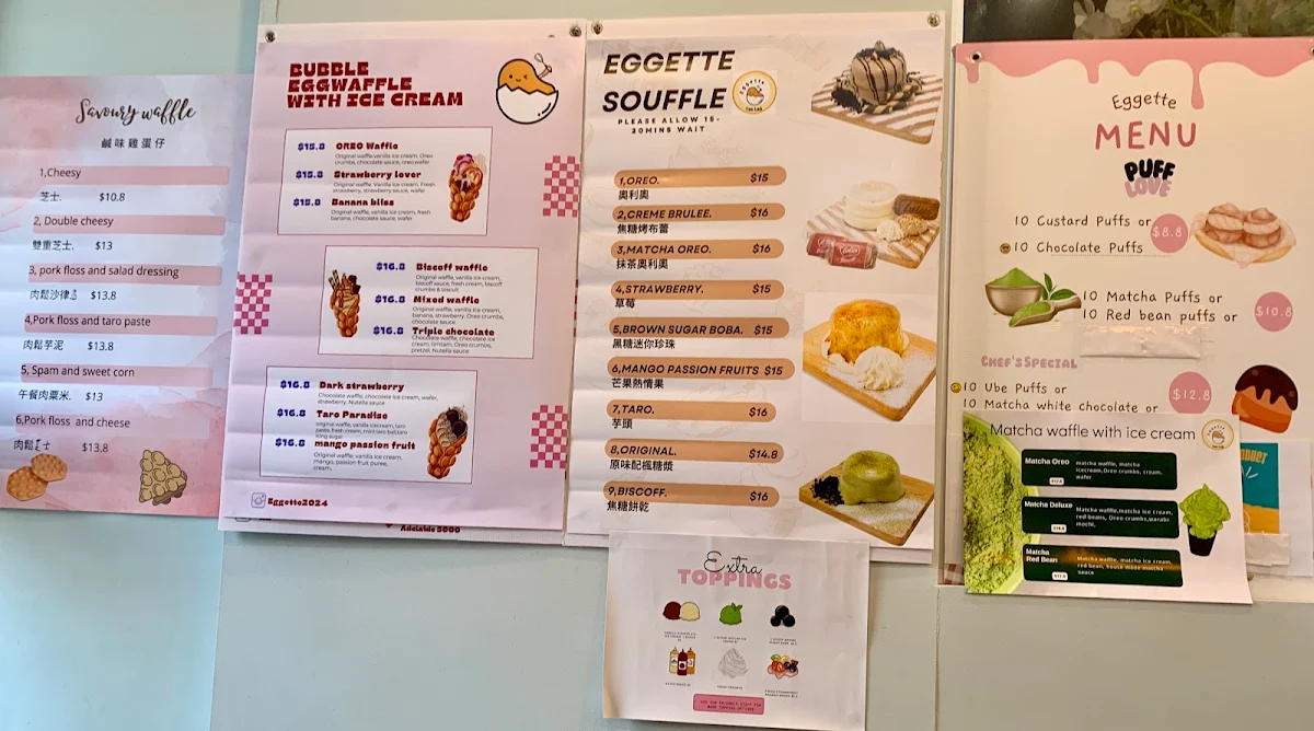 Menu, Eggette