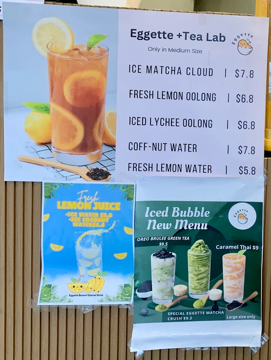 Menu, Eggette