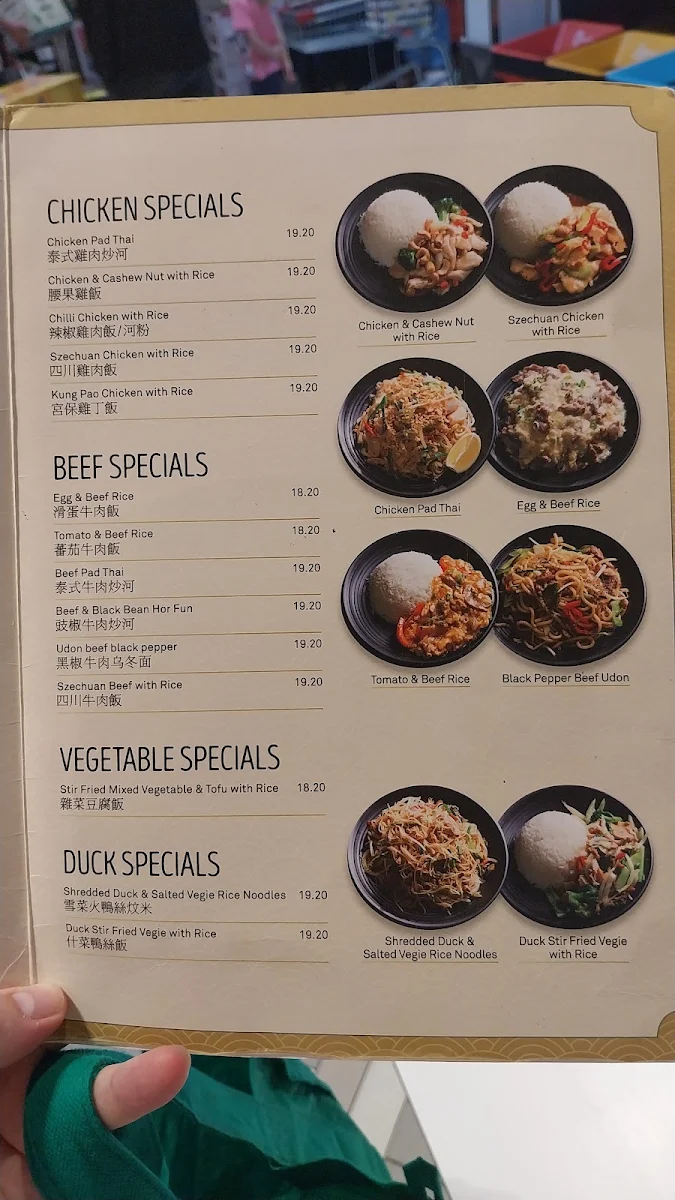 Menu, Simply Noodles