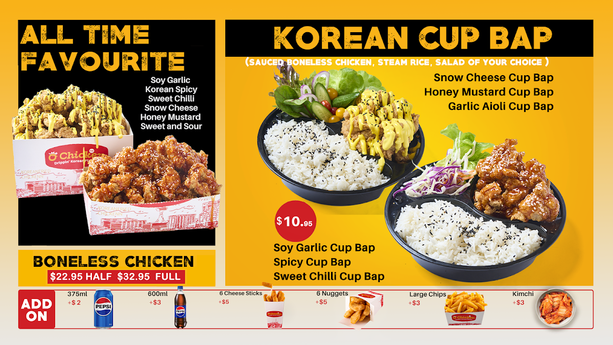Menu, O Chicken Kotara Westfield