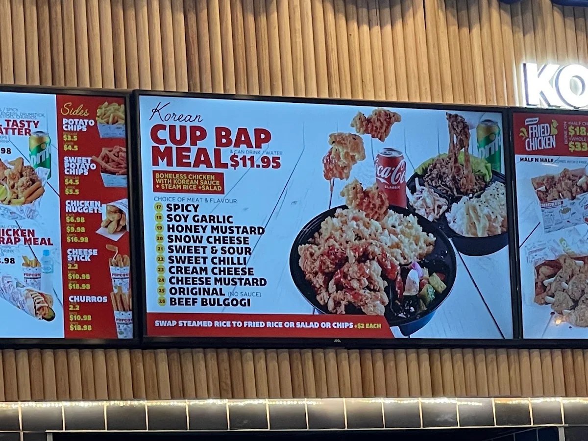 Menu, O Chicken Kotara Westfield