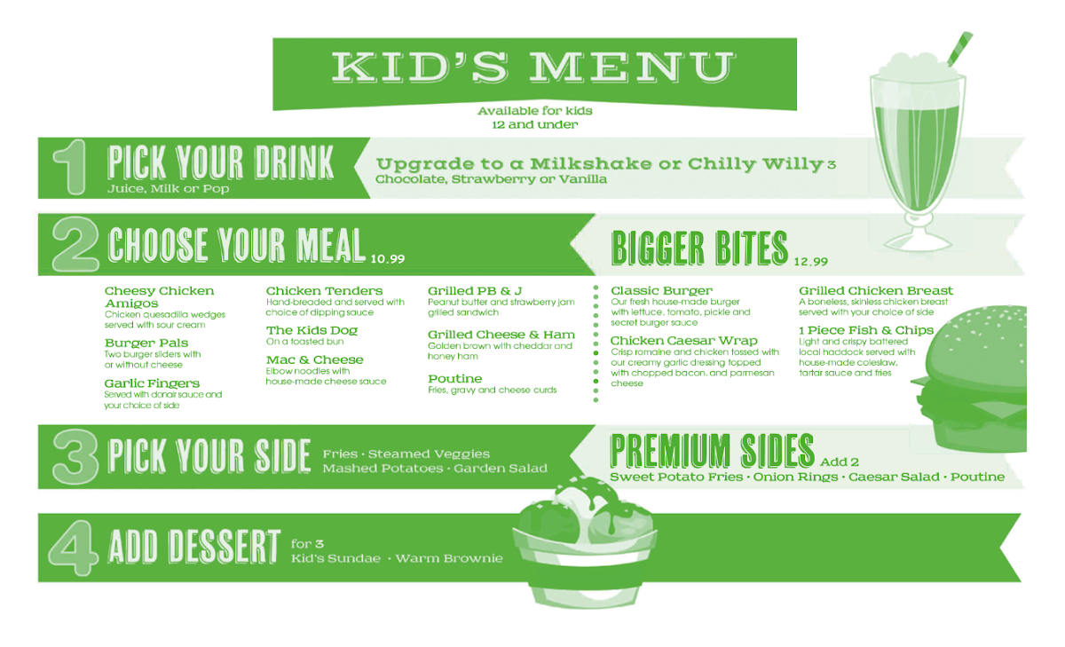 Menu, The Appleseed Modern Diner