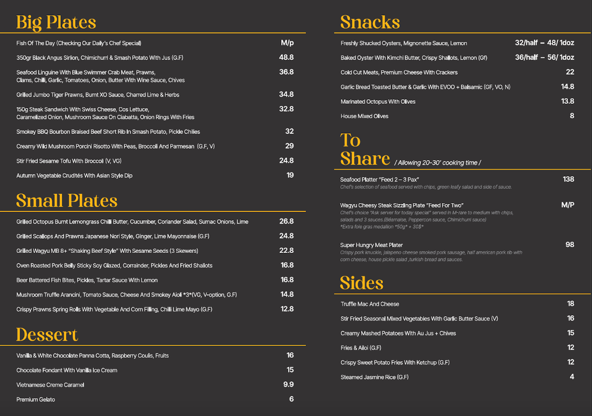 Menu, The Partisan