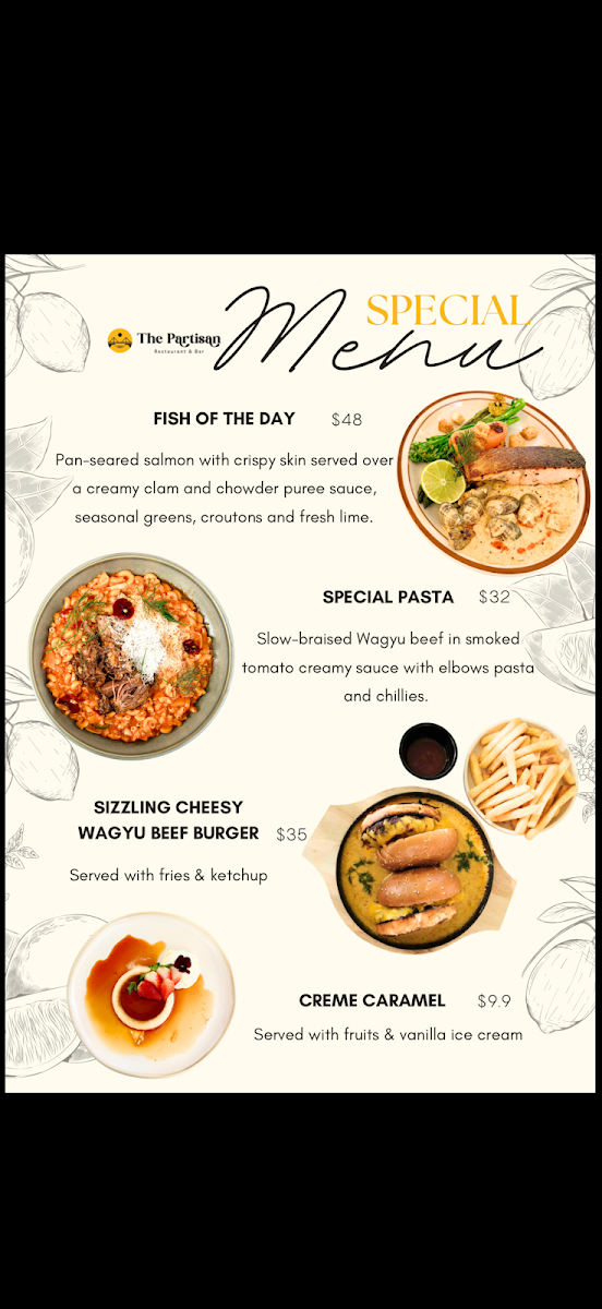 Menu, The Partisan