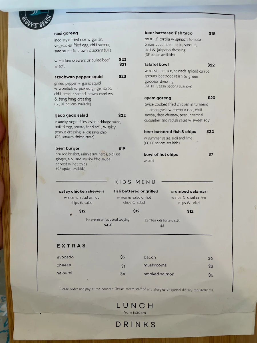 Menu, Kembali Cafe