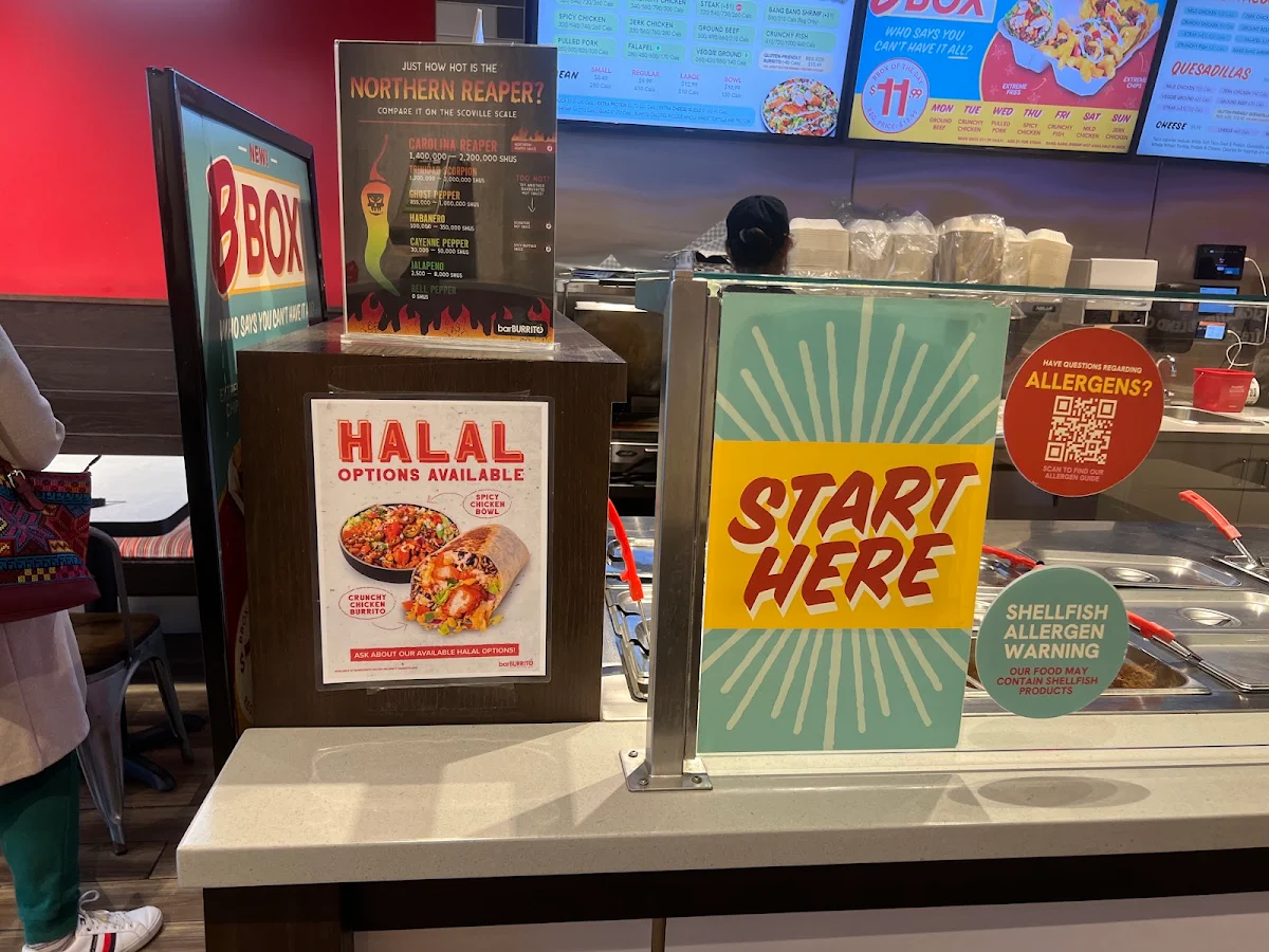 Menu, barBURRITO