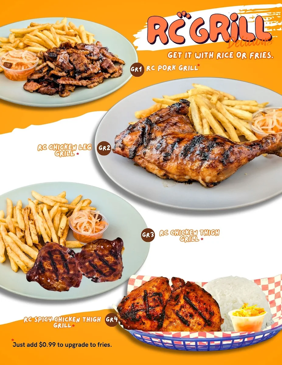 Menu, Rice Craving Asian Cuisine Ltd.