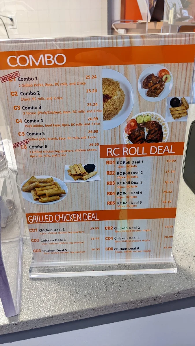 Menu, Rice Craving Asian Cuisine Ltd.
