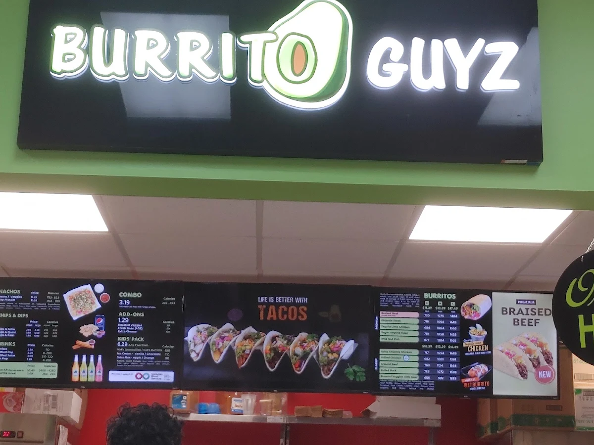 Menu, Burrito Guyz Kapuskasing