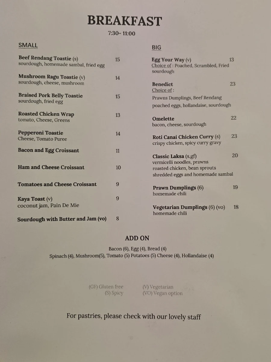 Menu, Miss Malay