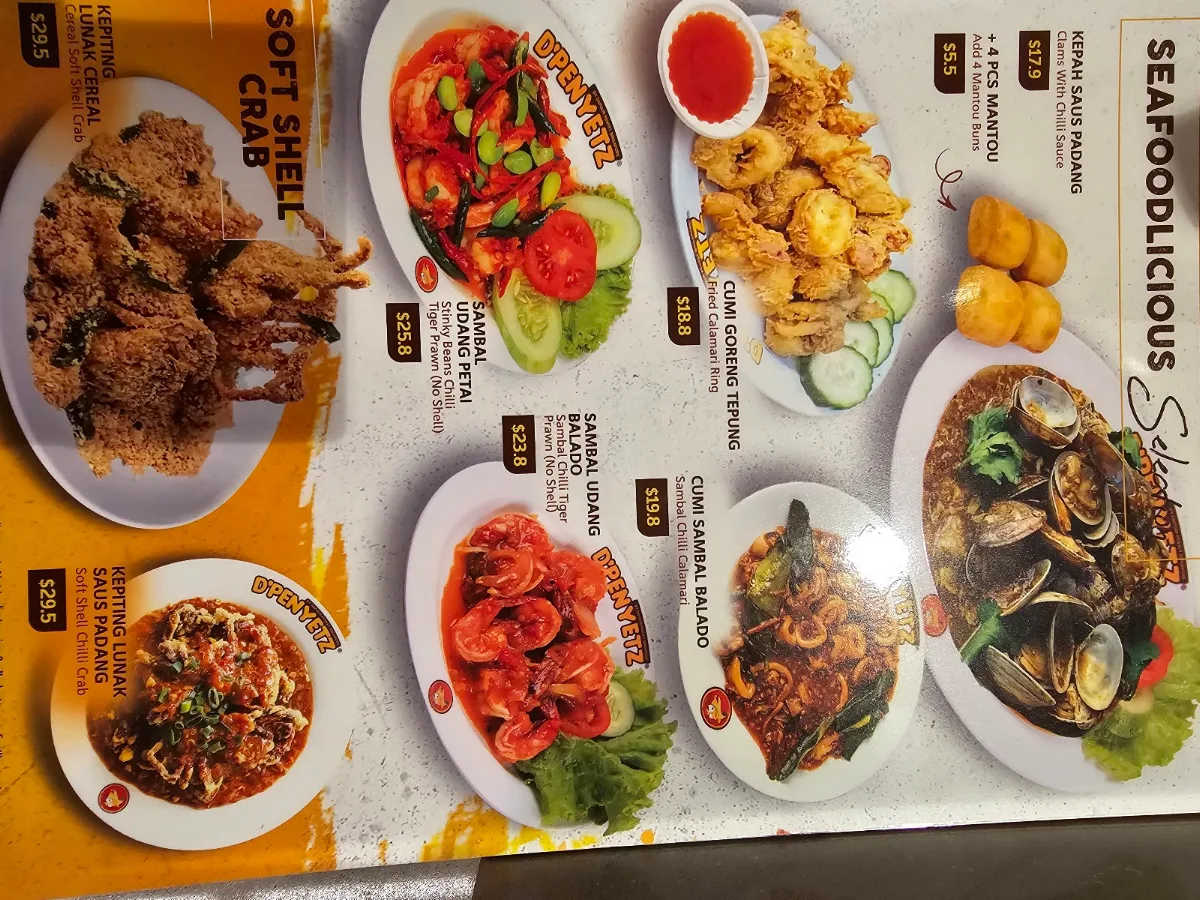 Menu, D'penyetz & D'cendol Sussex (Halal)