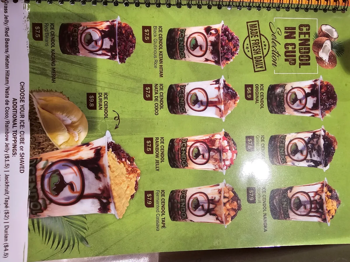 Menu, D'penyetz & D'cendol Sussex (Halal)